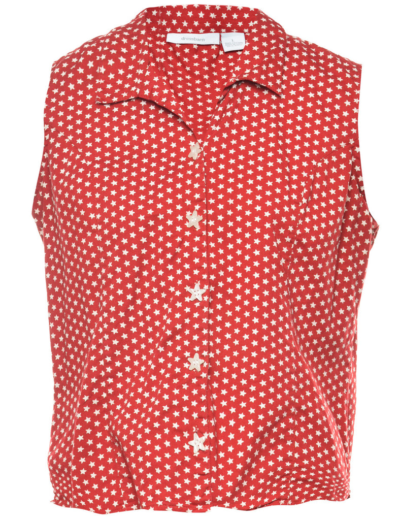 Novelty Print  Blouse - L