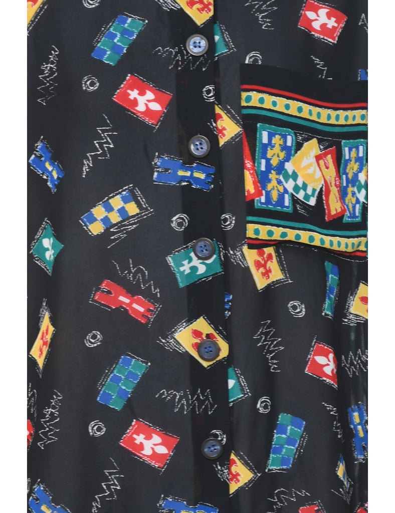Novelty Print  Blouse - M