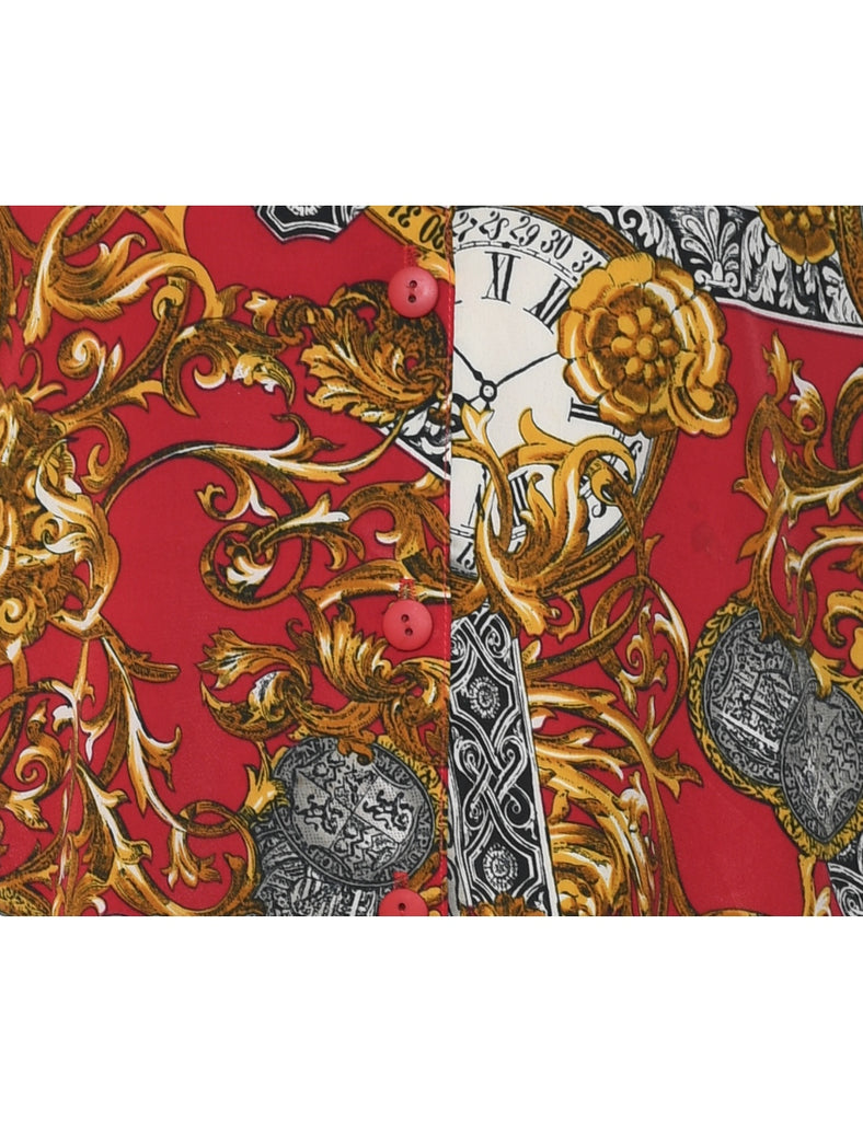 Novelty Print Blouse - L