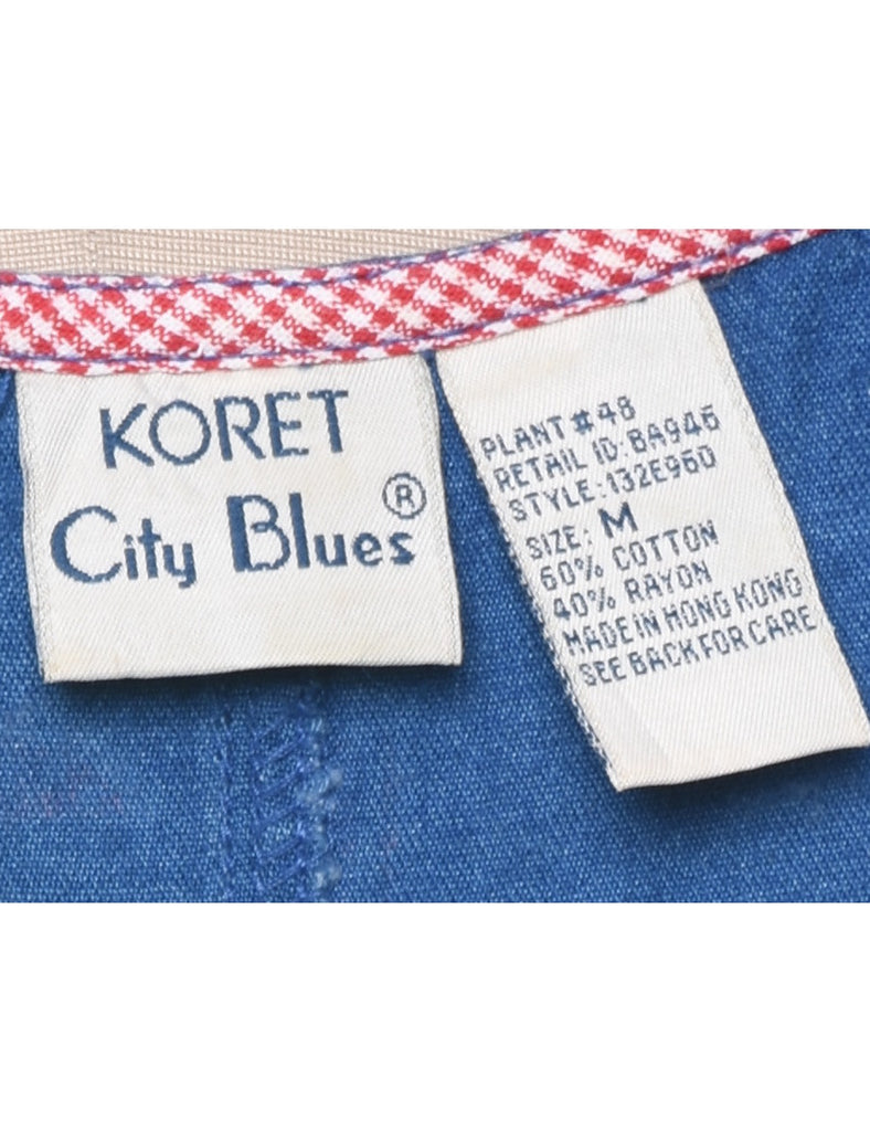 Novelty Print Denim Dress - L