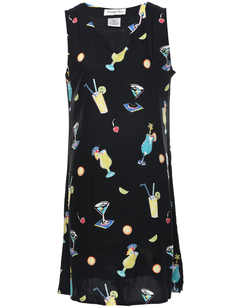 Novelty Print Dress - M