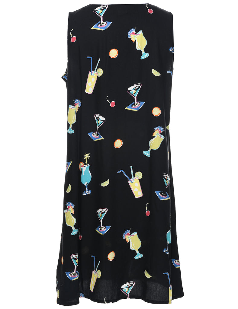 Novelty Print Dress - M