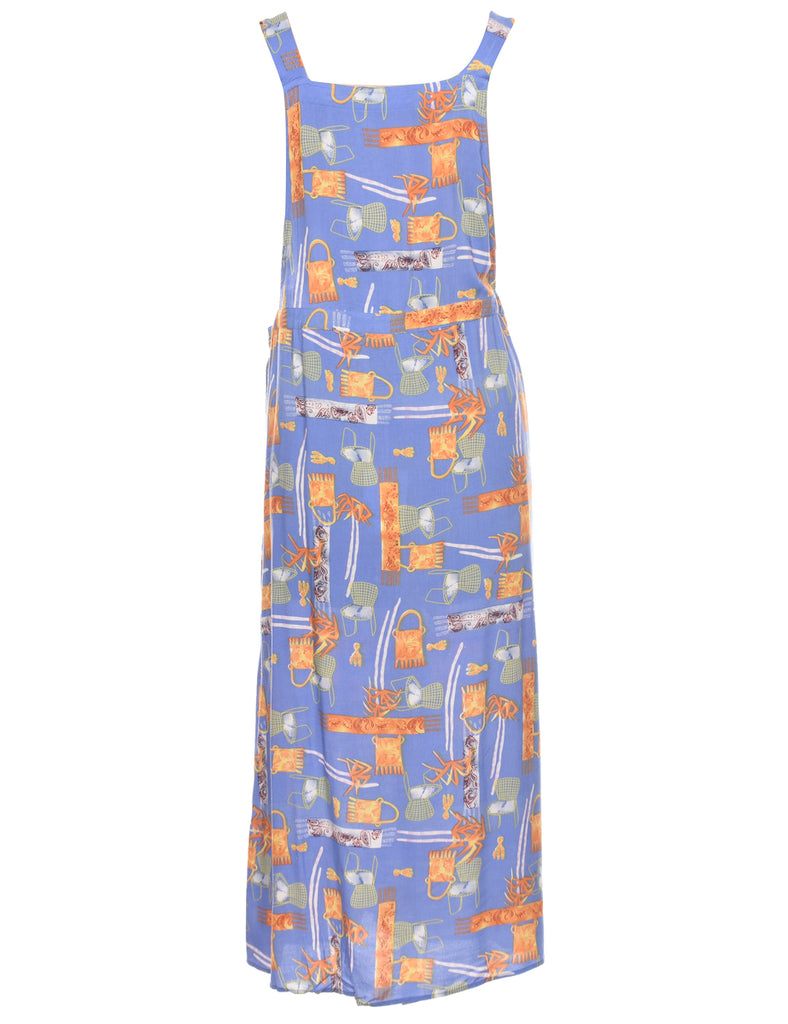 Novelty Print Pinafore Dress - L