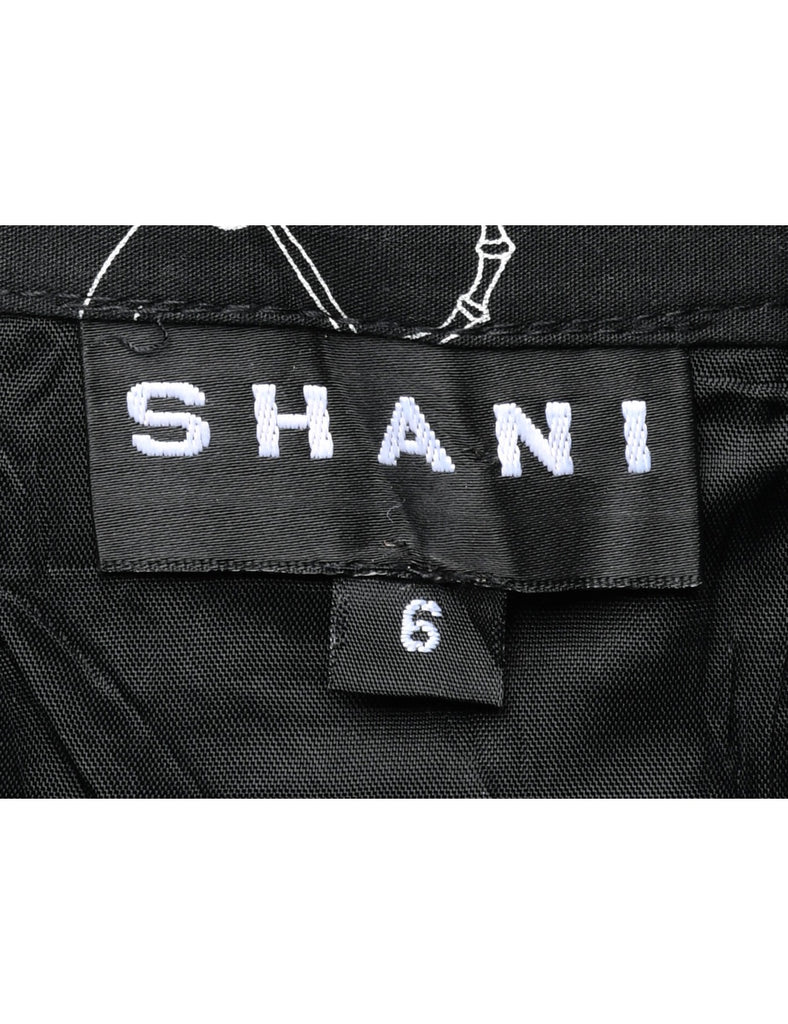 Novelty Print Pleated Skirt - S