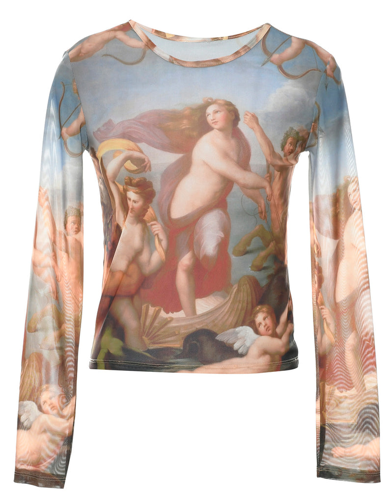 Novelty Print Top - S
