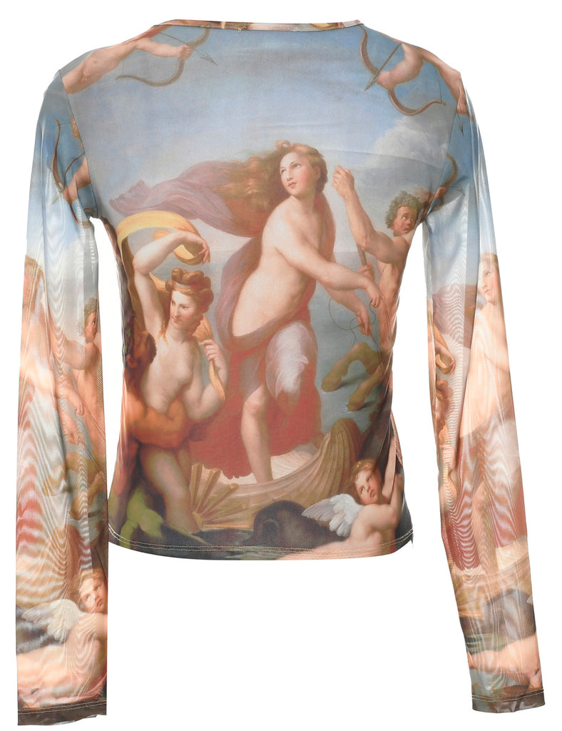 Novelty Print Top - S