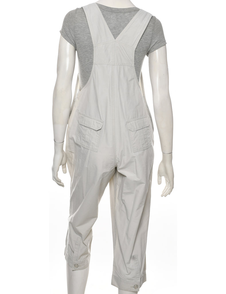 Off White Cropped Dungarees - W34 L20
