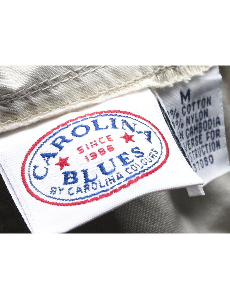 Off White Cropped Dungarees - W34 L20