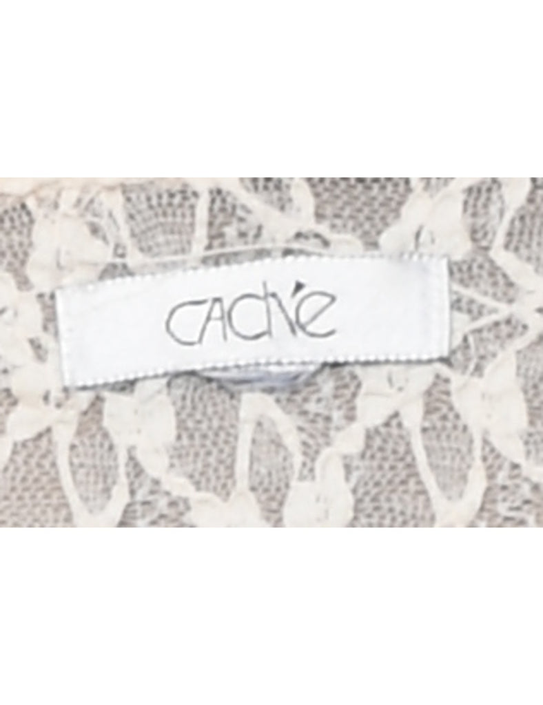 Off-White Lace Sheer Top - XS