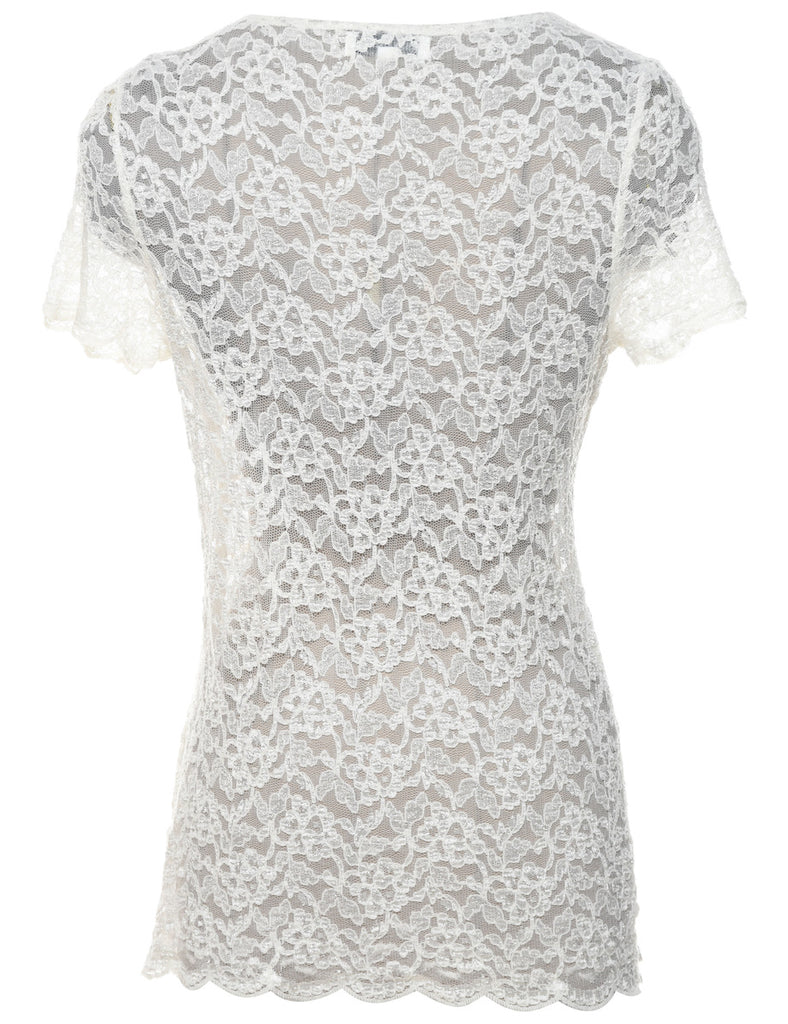 Off White Lace Top - S