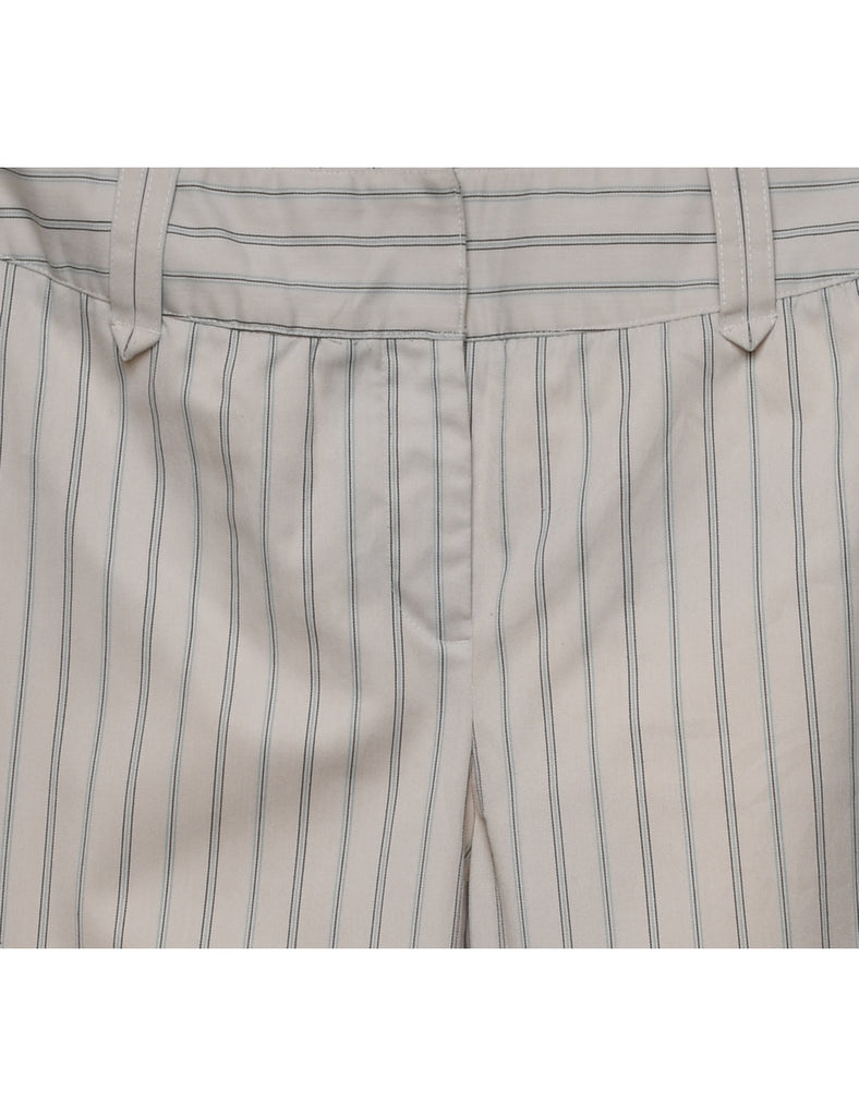 Off White Pinstriped Y2K Trousers - W28 L32