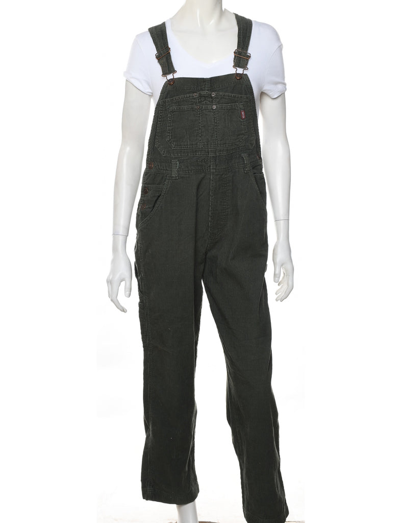 Olive Green Corduroy Dungarees - W32 L29