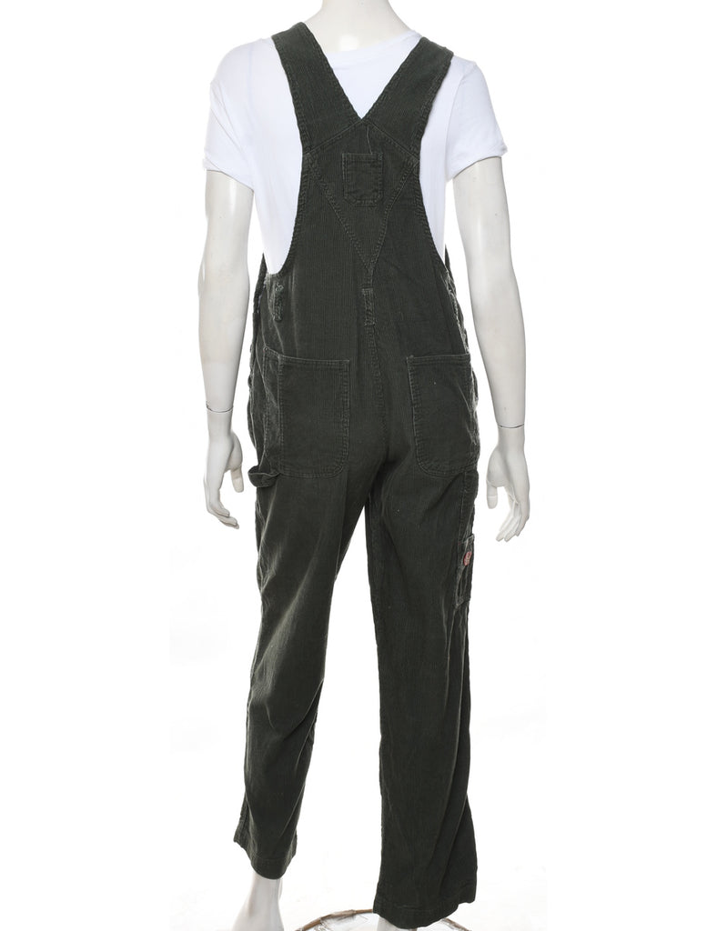 Olive Green Corduroy Dungarees - W32 L29