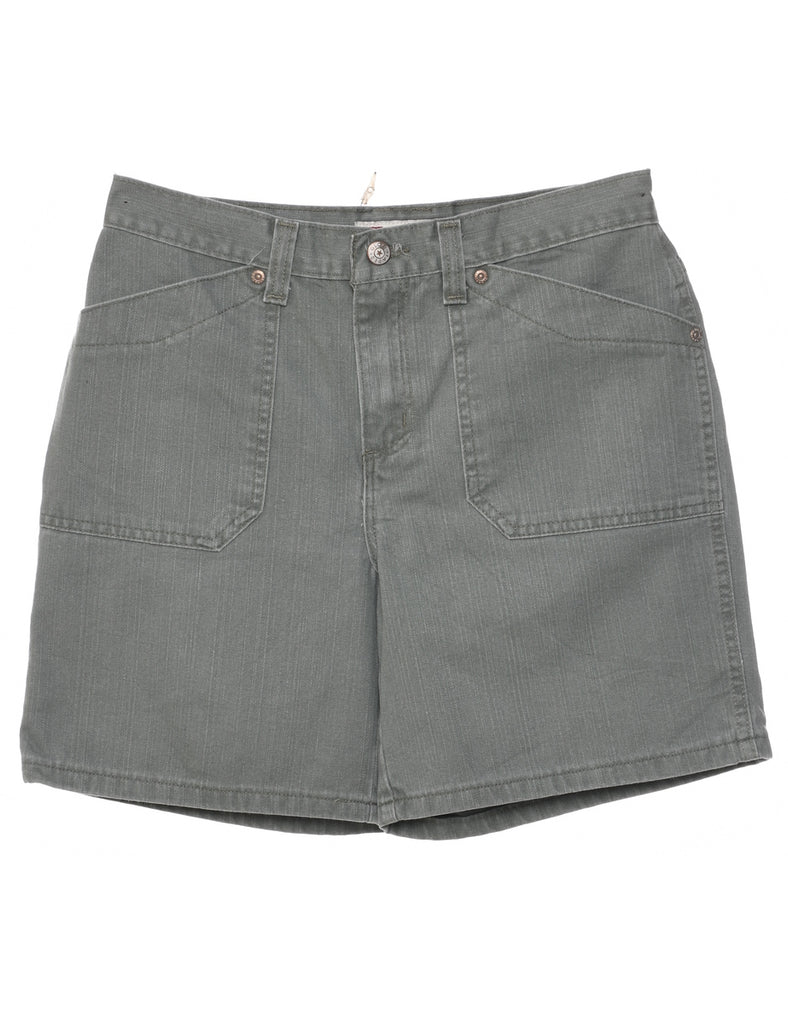 Olive Green Denim Shorts - W30 L7