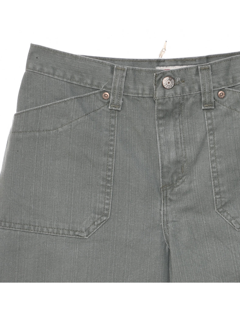 Olive Green Denim Shorts - W30 L7