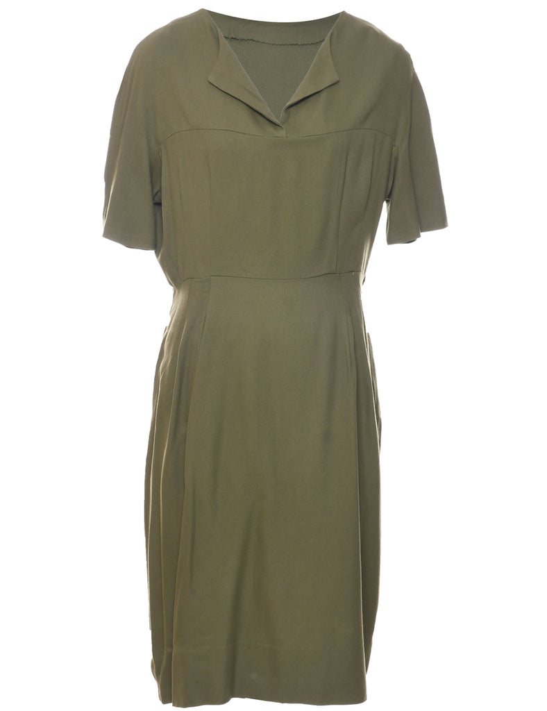 Olive Green Dress - M