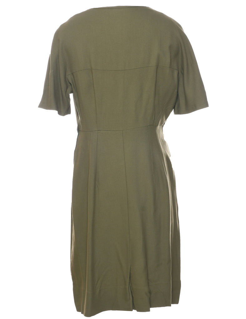 Olive Green Dress - M