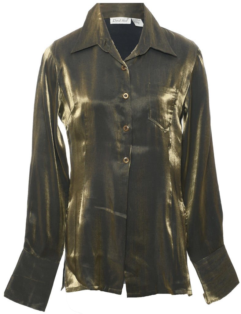 Olive Green Evening Shirt - S