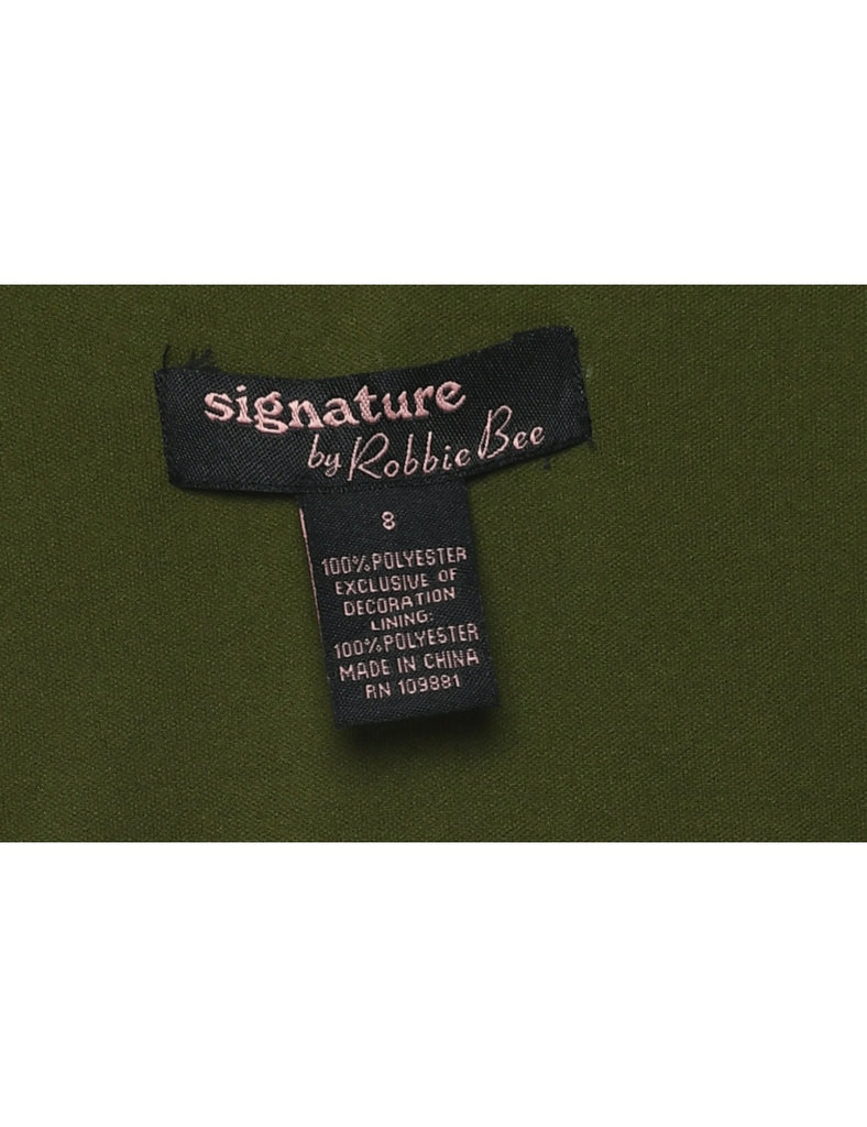 Olive Green Y2K Dress - S