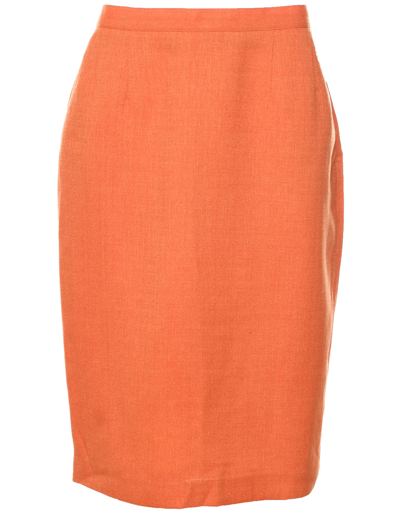 Orange Pencil Skirt - M