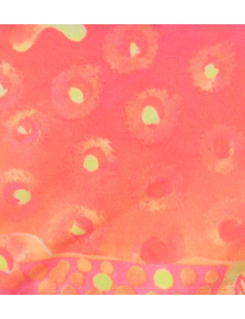 Orange, Pink & Yellow Patterned Bikini Bottoms - M