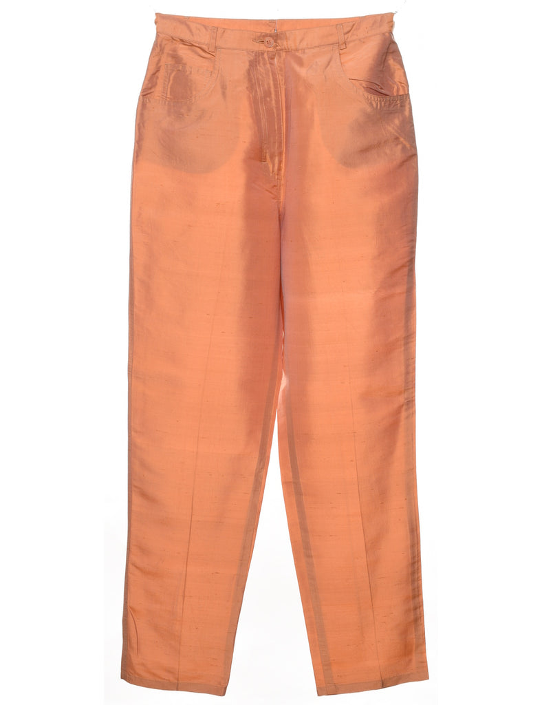 Orange Silk Trousers - W28 L29