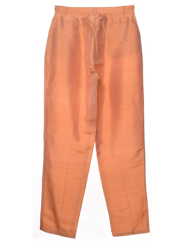 Orange Silk Trousers - W28 L29