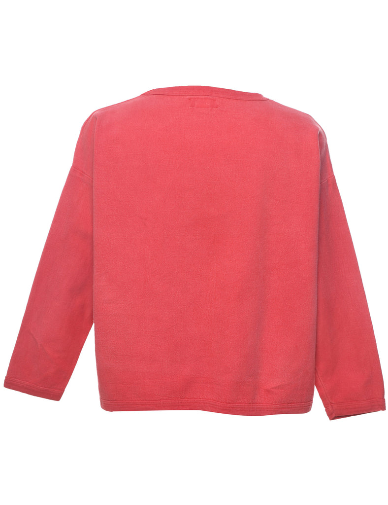 Original Bonjour Printed Maroon Sweatshirt - L