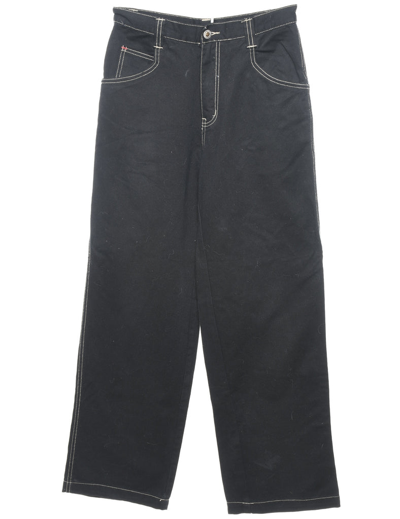 Painted Back Black Straight Fit Jeans - W28 L29