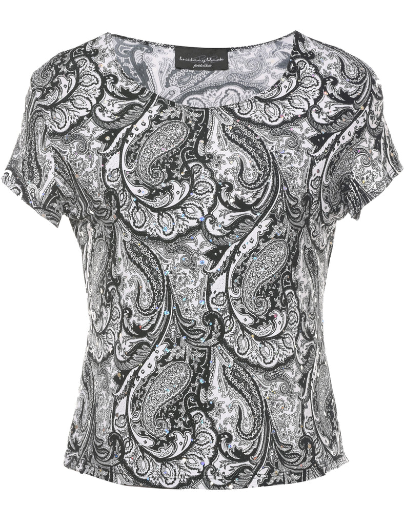 Paisley Evening Top - M