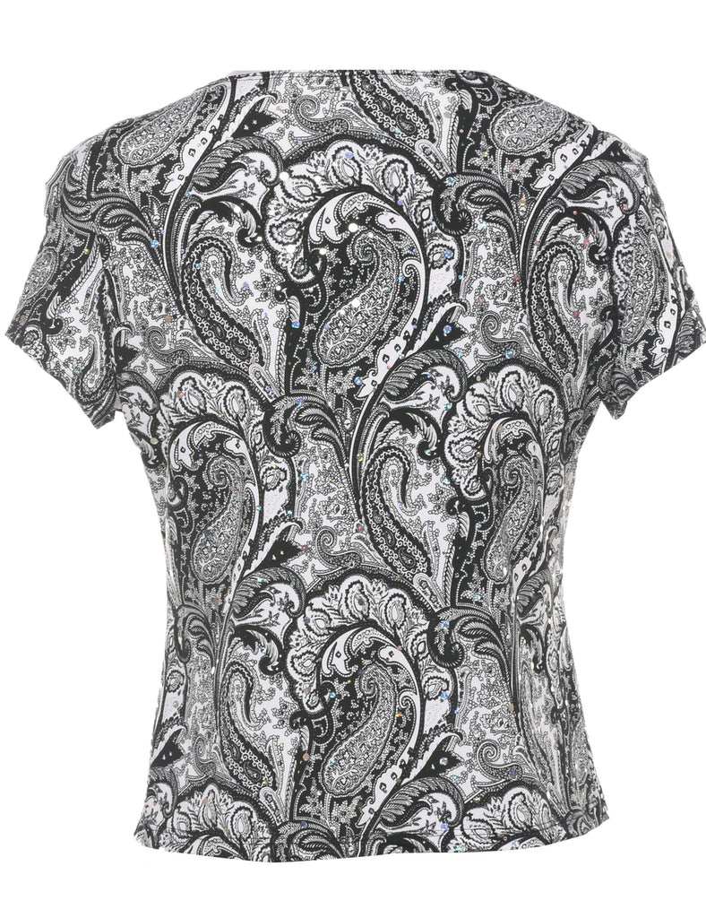 Paisley Evening Top - M