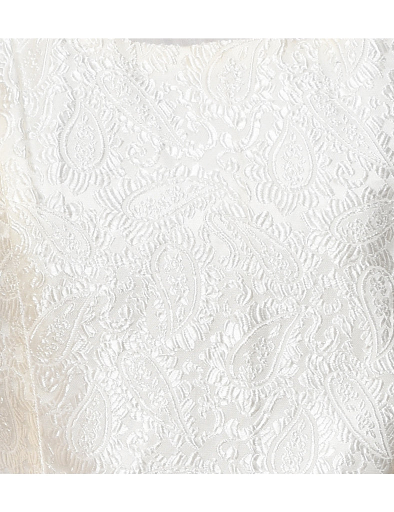 Paisley Off White Top - M