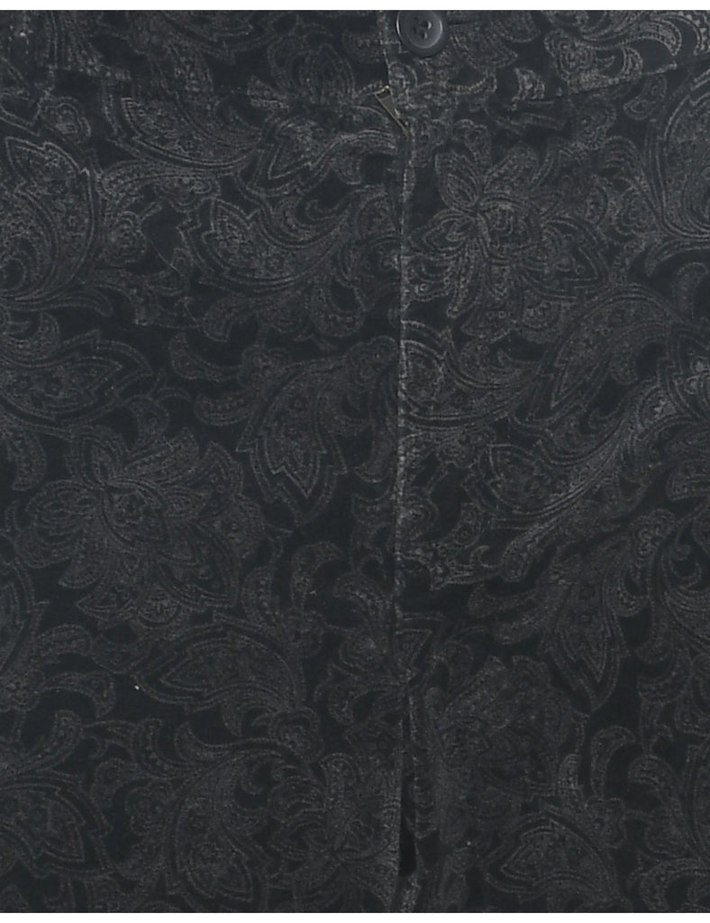 Paisley Pattern Boot Cut Trousers - W34 L30