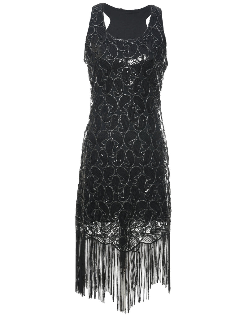 Paisley Pattern Evening Dress - M