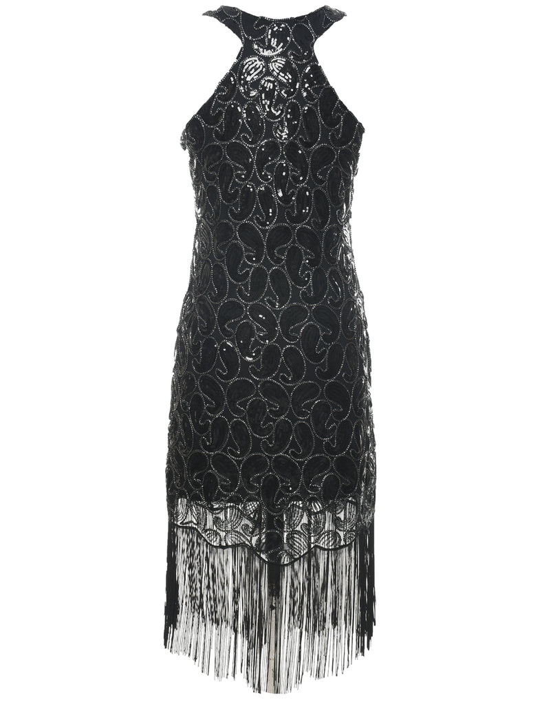 Paisley Pattern Evening Dress - M
