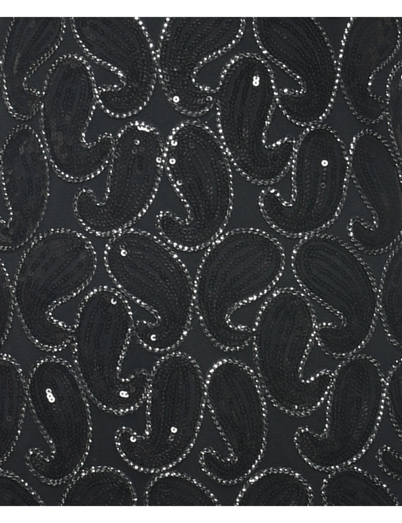 Paisley Pattern Evening Dress - M