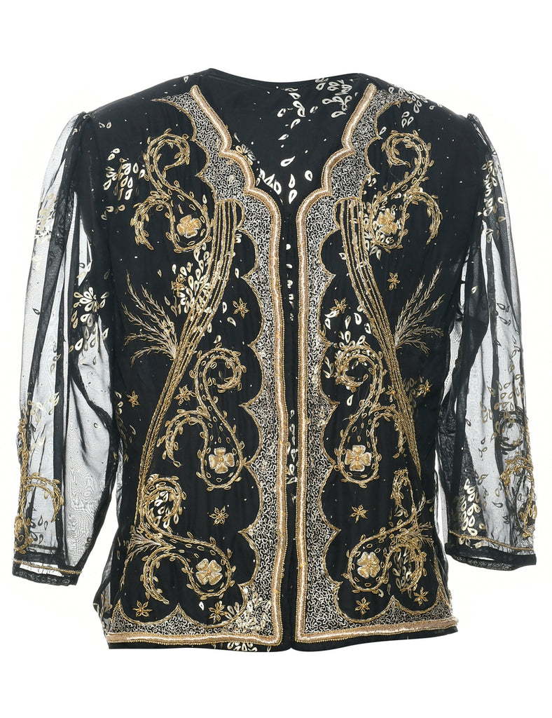 Paisley Pattern Evening Jacket - L