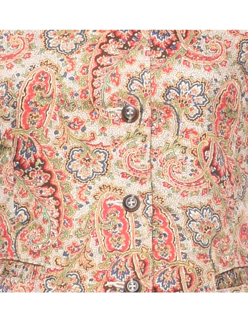 Paisley Pattern Multi-Colour Waistcoat - S
