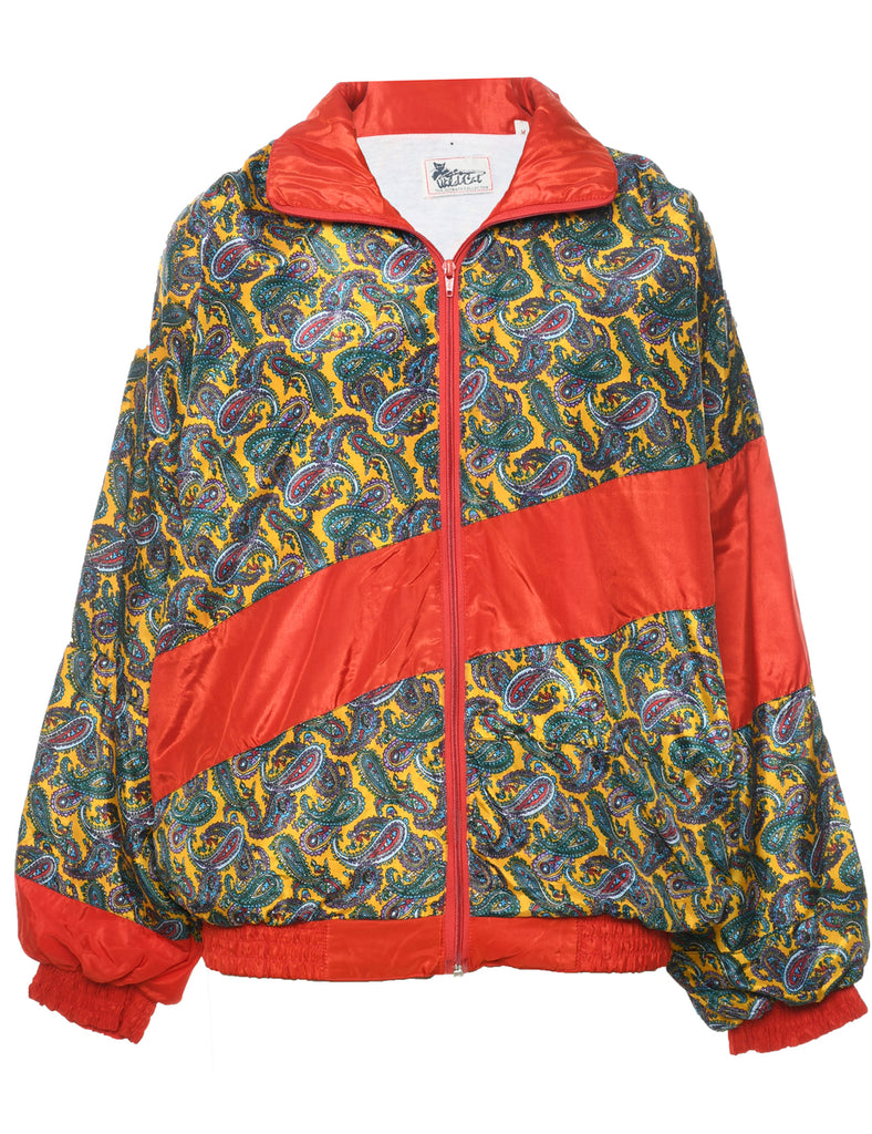 Paisley Pattern Nylon Jacket - M