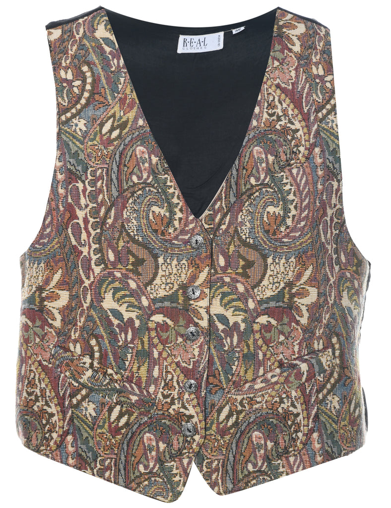 Paisley Pattern Tapestry Waistcoat - M