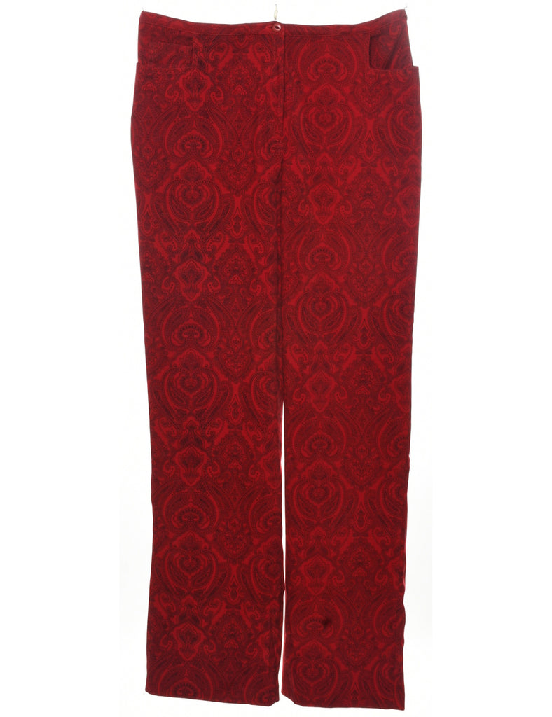 Paisley Pattern Trousers - W33 L29