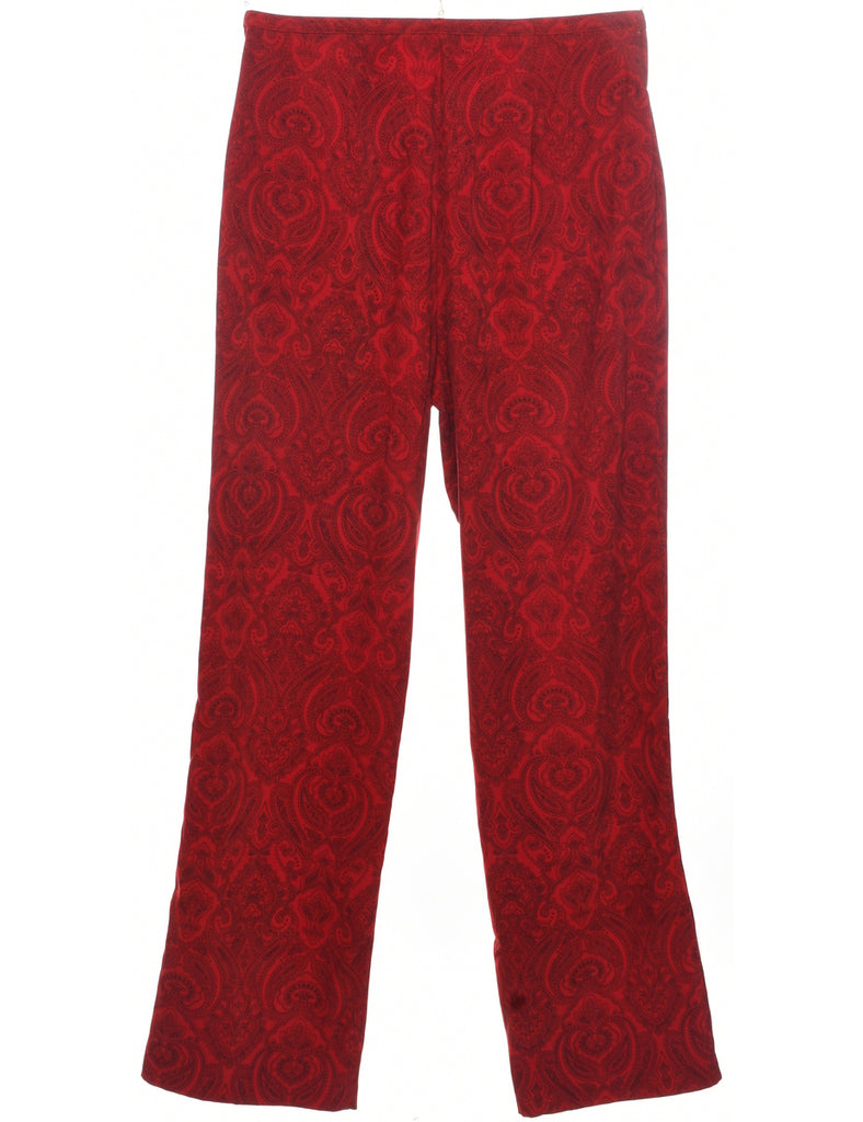 Paisley Pattern Trousers - W33 L29
