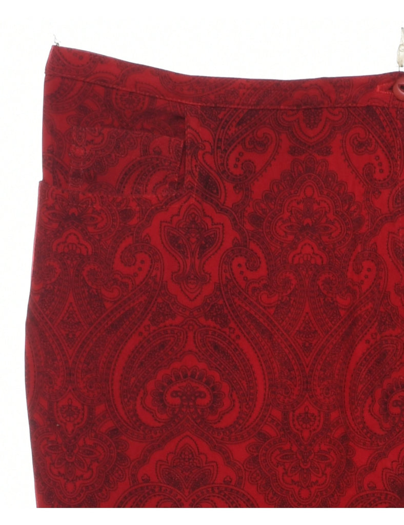 Paisley Pattern Trousers - W33 L29