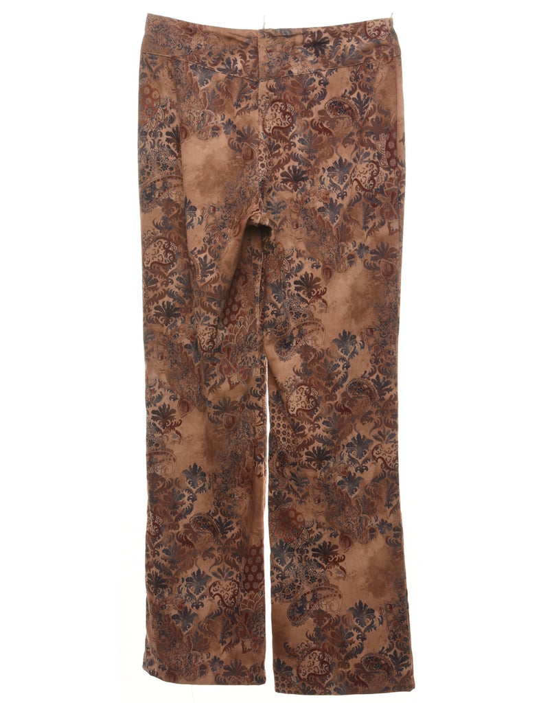 Paisley Pattern Y2K Trousers - W30 L32