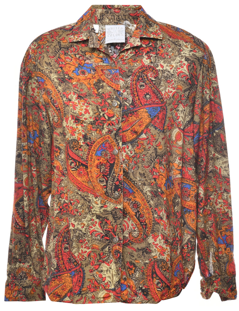 Paisley Print Blouse - M