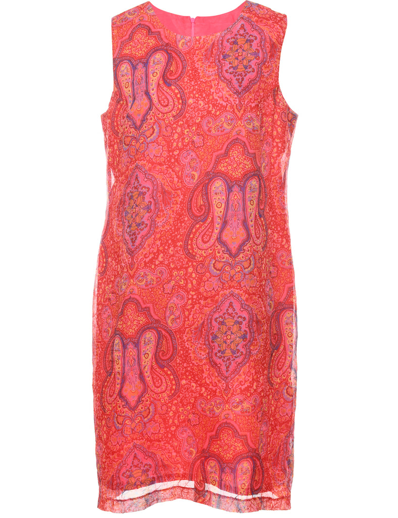 Paisley Print Dress - L