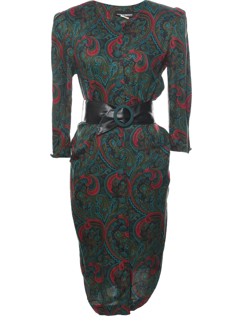 Paisley Print Dress - M