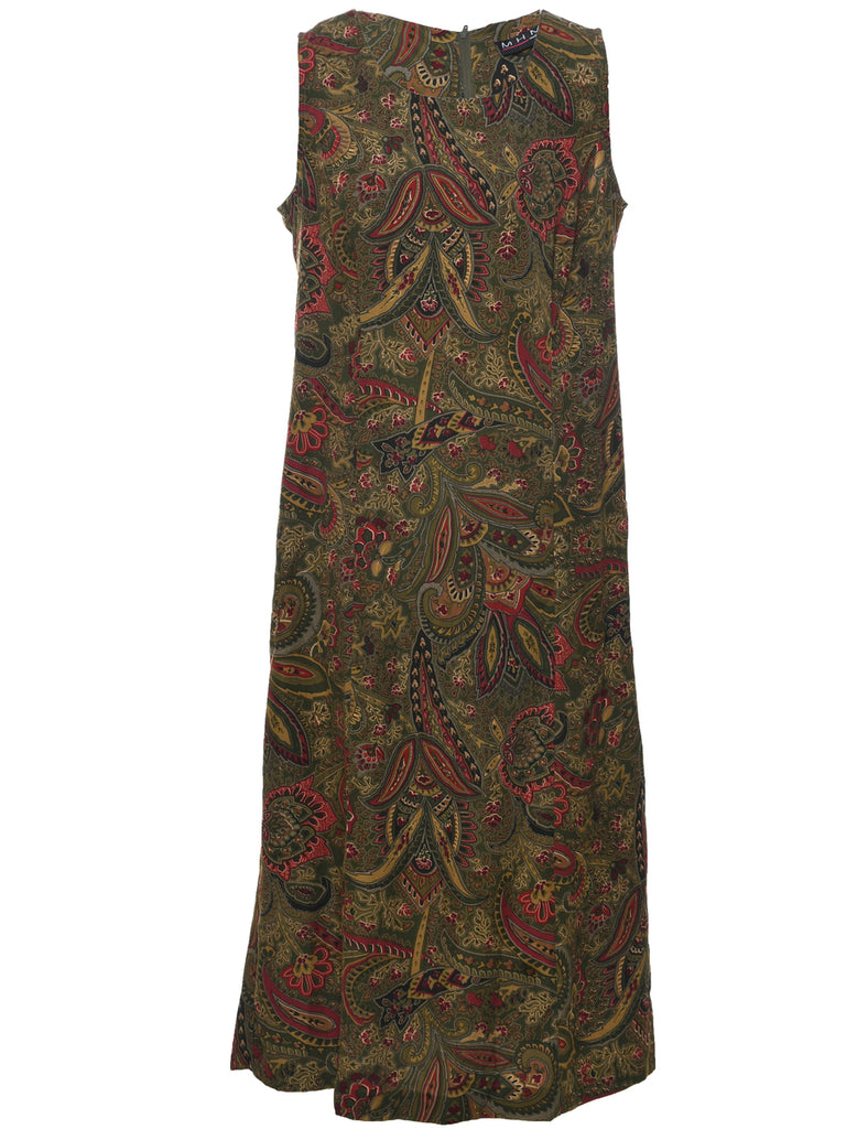 Paisley Print Dress - L