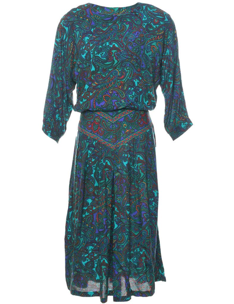 Paisley Print Dress - M