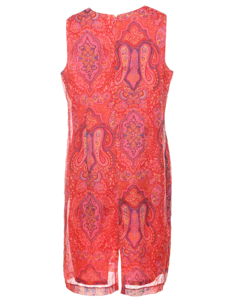 Paisley Print Dress - L